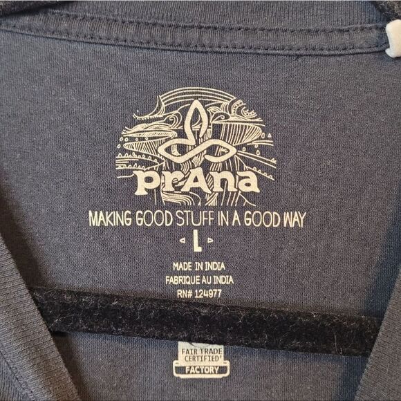 Prana Men's Black First Ascent Mountain Goat T-Shirt Size L - Picture 3 of 5